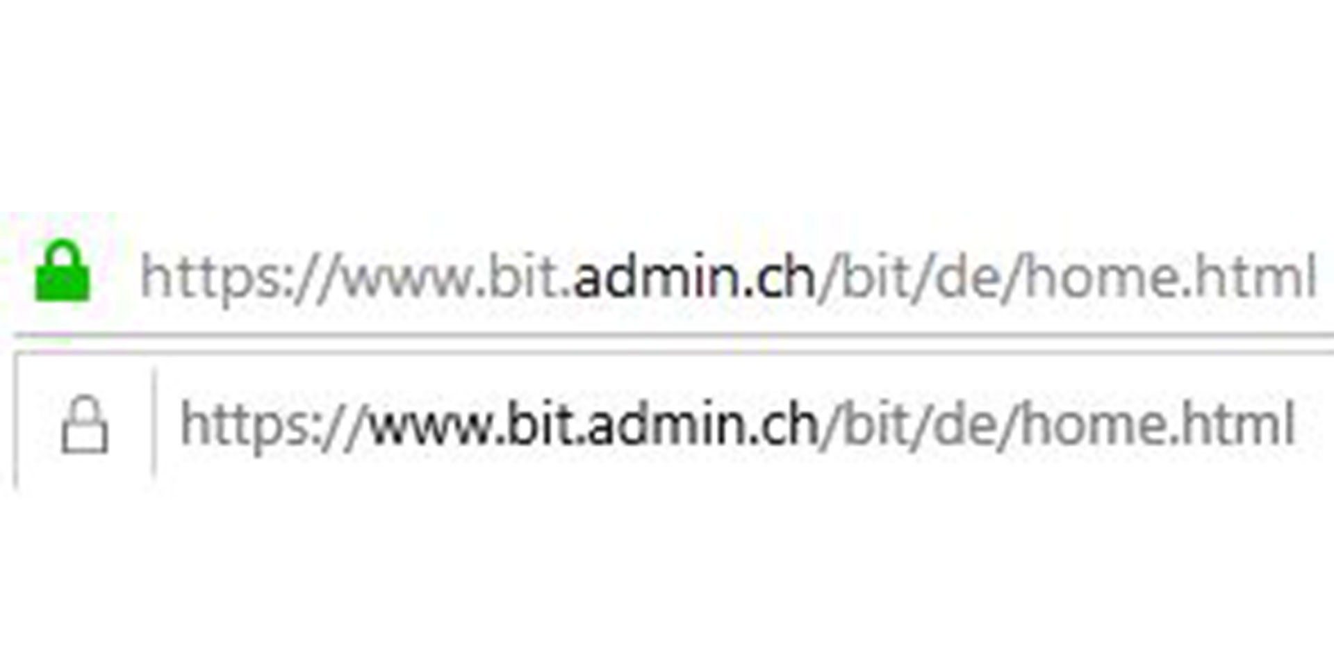 Screenshot einer Url mit HTTPS und Sicherheitsschloss.