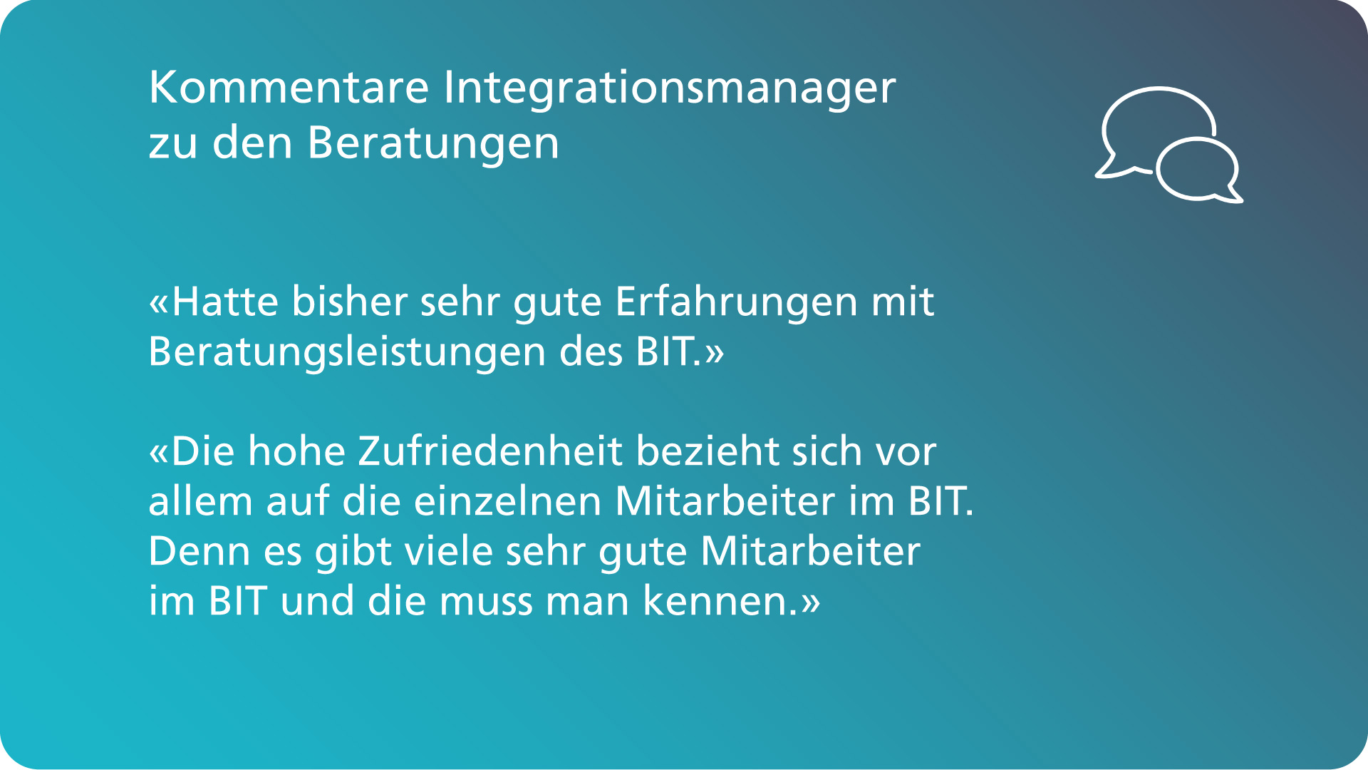 Kommentare Integrationsmanager zu den Beratungen