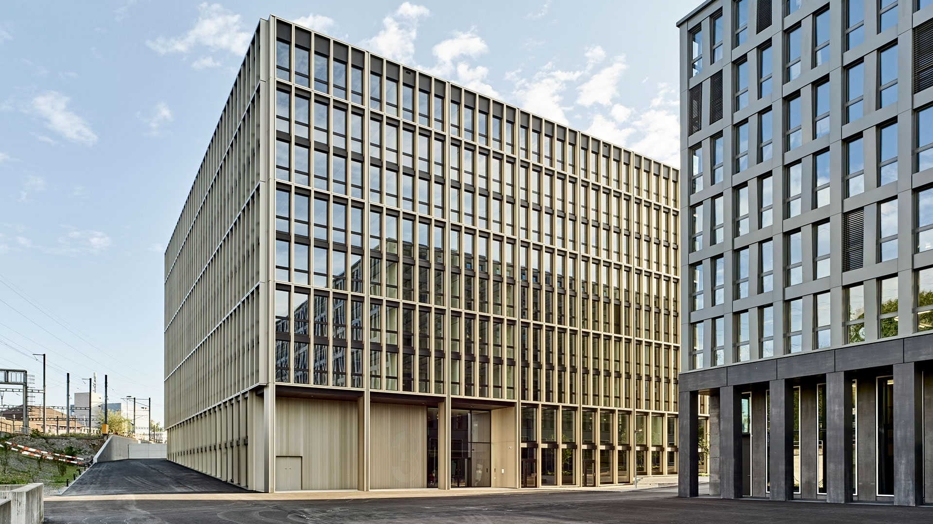 Vue extérieure des bâtiments du campus Meielen.