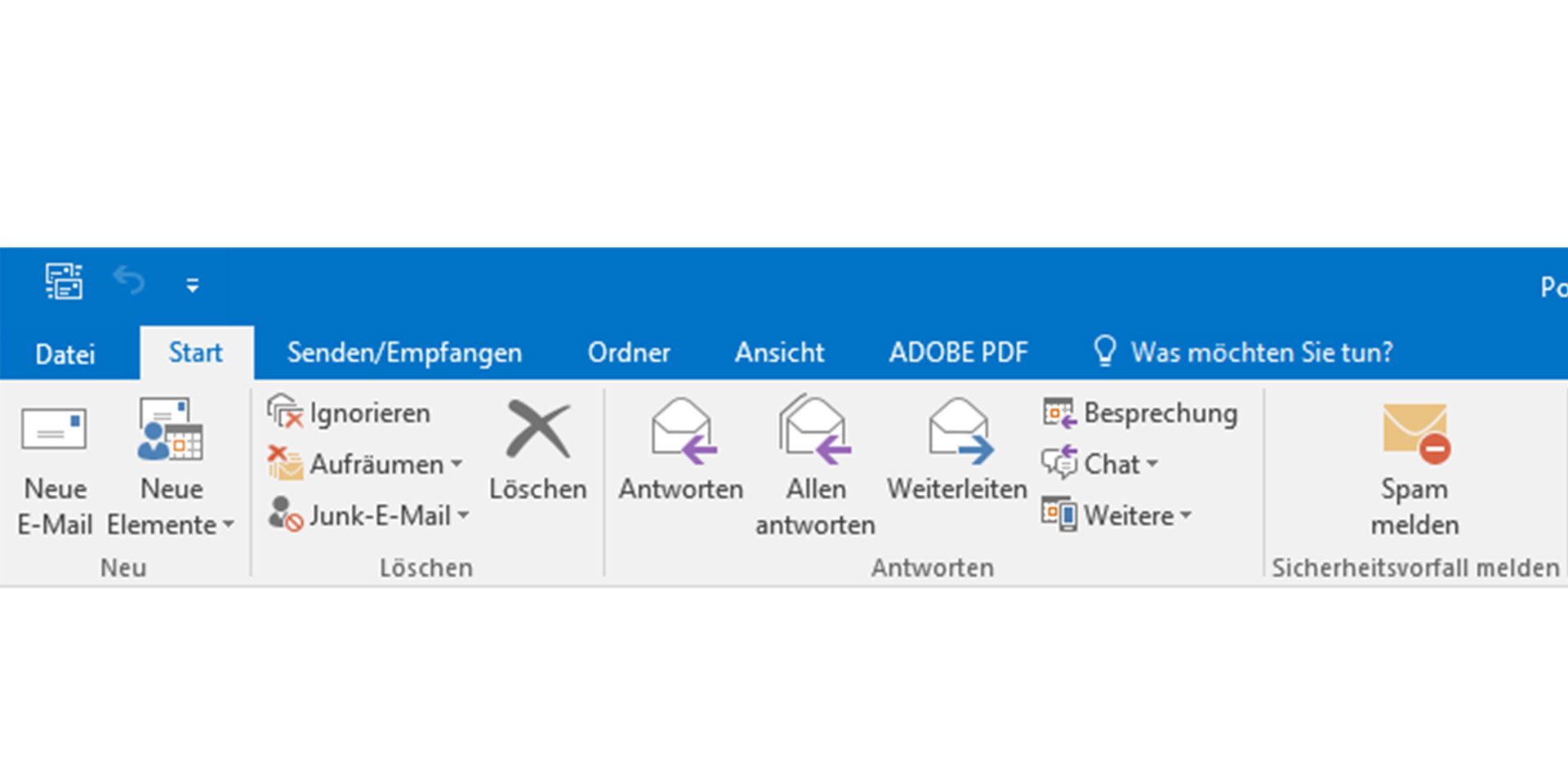Fonction «Rapporter un spam» dans l’onglet «Accueil» sur Outlook.