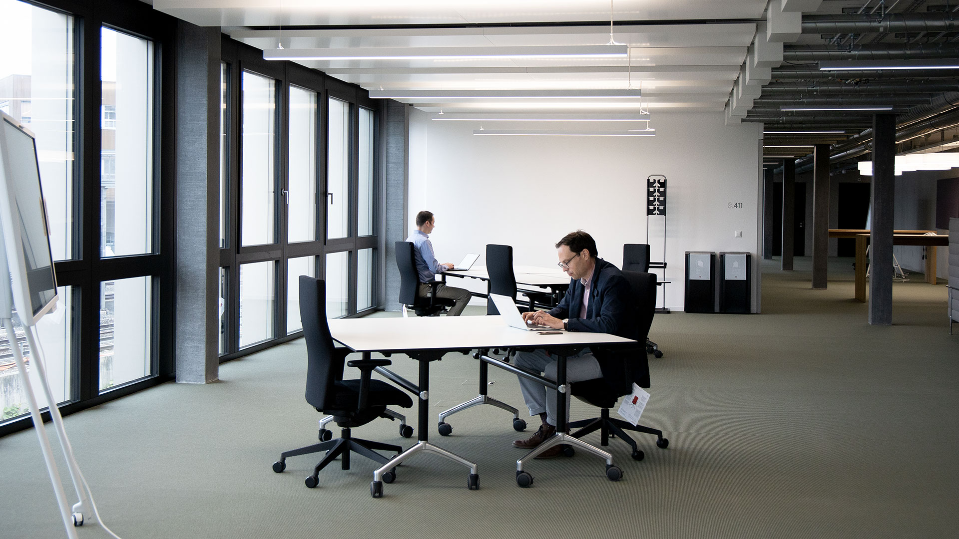 Vue de l’intérieur des bâtiments du campus Meielen.